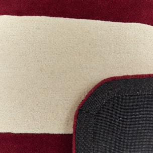PANTONE - Tapis en laine fait main Rouge D'ORAGE bordeaux