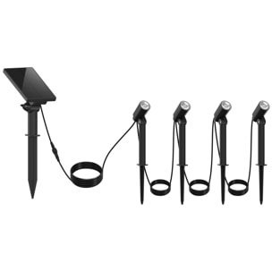 4 Spot solaire connecté MINI ROUNDY 100L