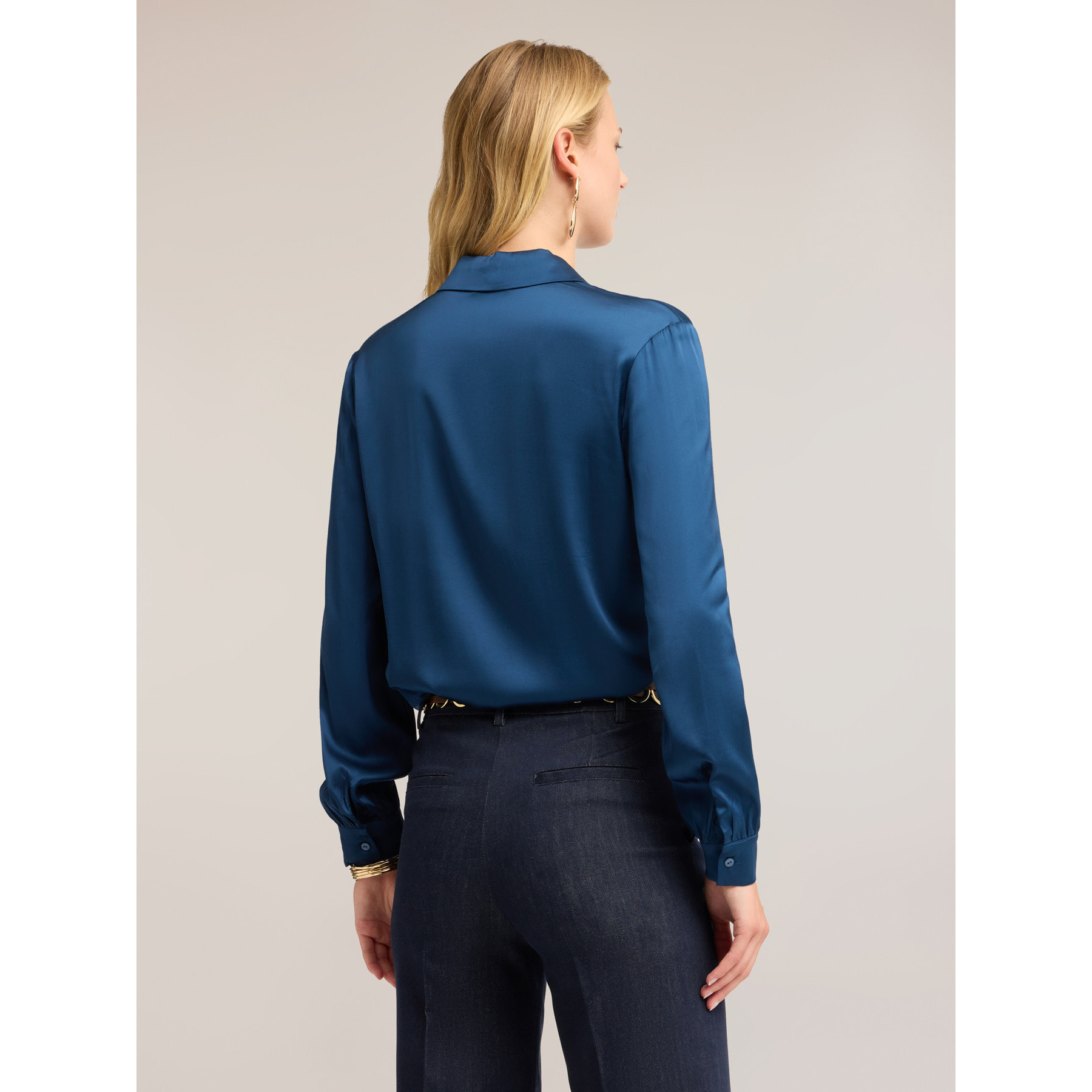 Motivi - Camicia in raso - Blu