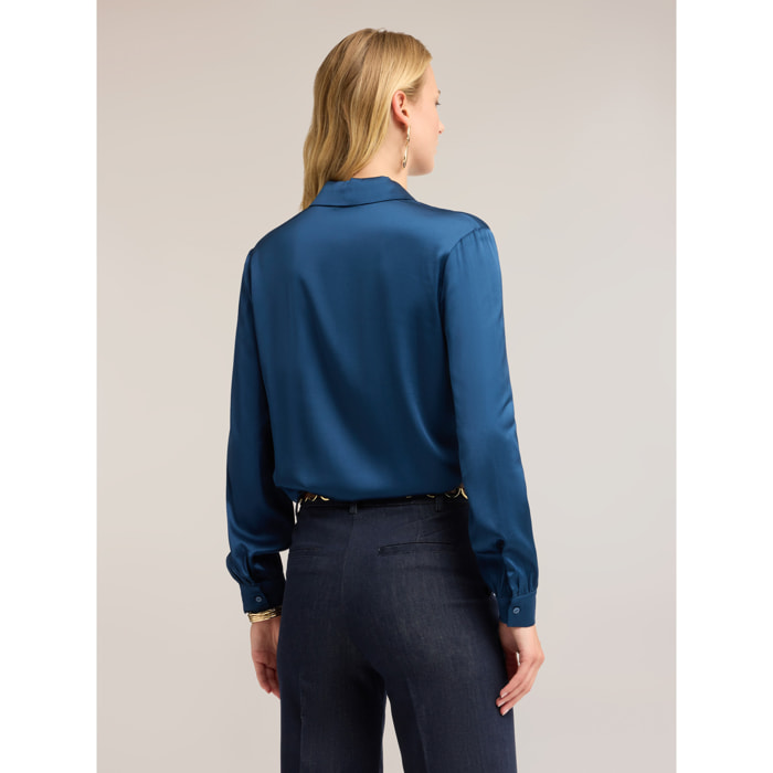 Motivi - Camicia in raso - Blu
