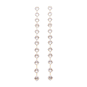 Pendientes de Circonita Brillante acabados en oro amarillo de 18K