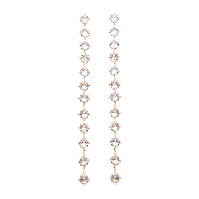 Pendientes de Circonita Brillante acabados en oro amarillo de 18K