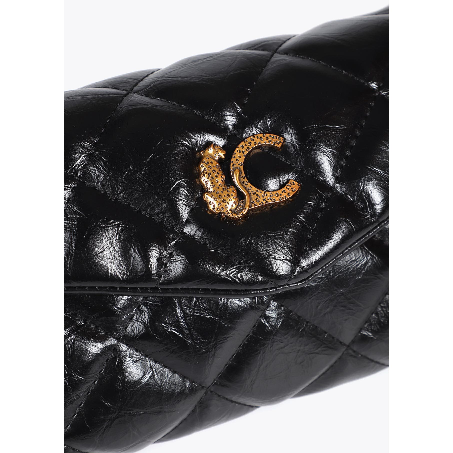 Mini Borsa a Tracolla Trapuntata con Logo LC Leopardo