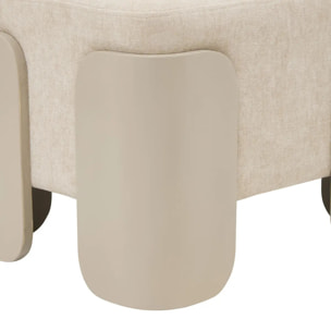 Pouf Mizar rectangulaire 36x38cm crème
