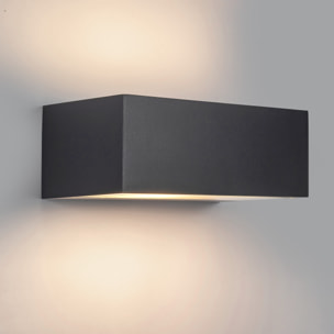 Forlight Aplique NESS-E27 Iluminación Interior Aluminio y Cristal, Acabado Gris Urbano Arenado, Compatible con Bombillas Personalizables, Diseño Moderno y Duradero
