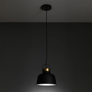 Suspension Tomasucci INDUSTRIAL B, en acier, noir