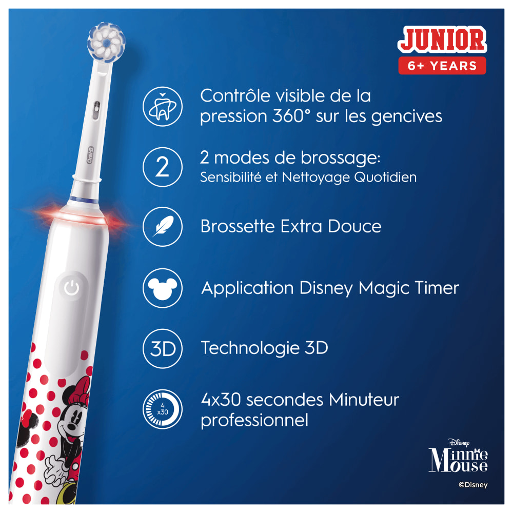 Oral-B Junior - Minnie Mouse - Brosse à dents électrique