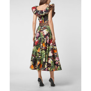 PHILIPP PLEIN Long Dress FLOWERS