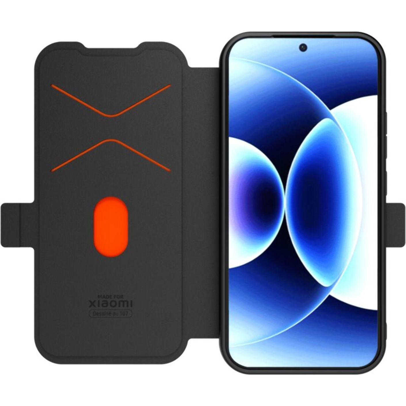 Etui avec cordon MADE FOR XIAOMI premium noir avec dragonne Xiaomi 17