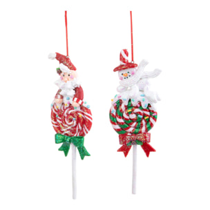 Set di 2 Lollypop sugar - Pezzi 4 - Colore Multicolore - 6,5x19,3Hx1,5cm - Bianchi Dino