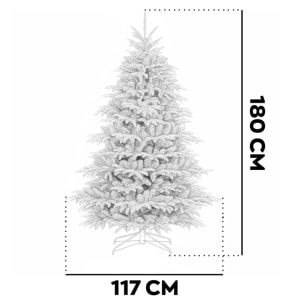 Wunorse - Albero di Natale Tradizionale in PE e PVC Ø117x180H cm, 807 Punte