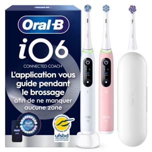 Brosse à dent Oral-B iO6 Series Blanche/Rose Duo Edition