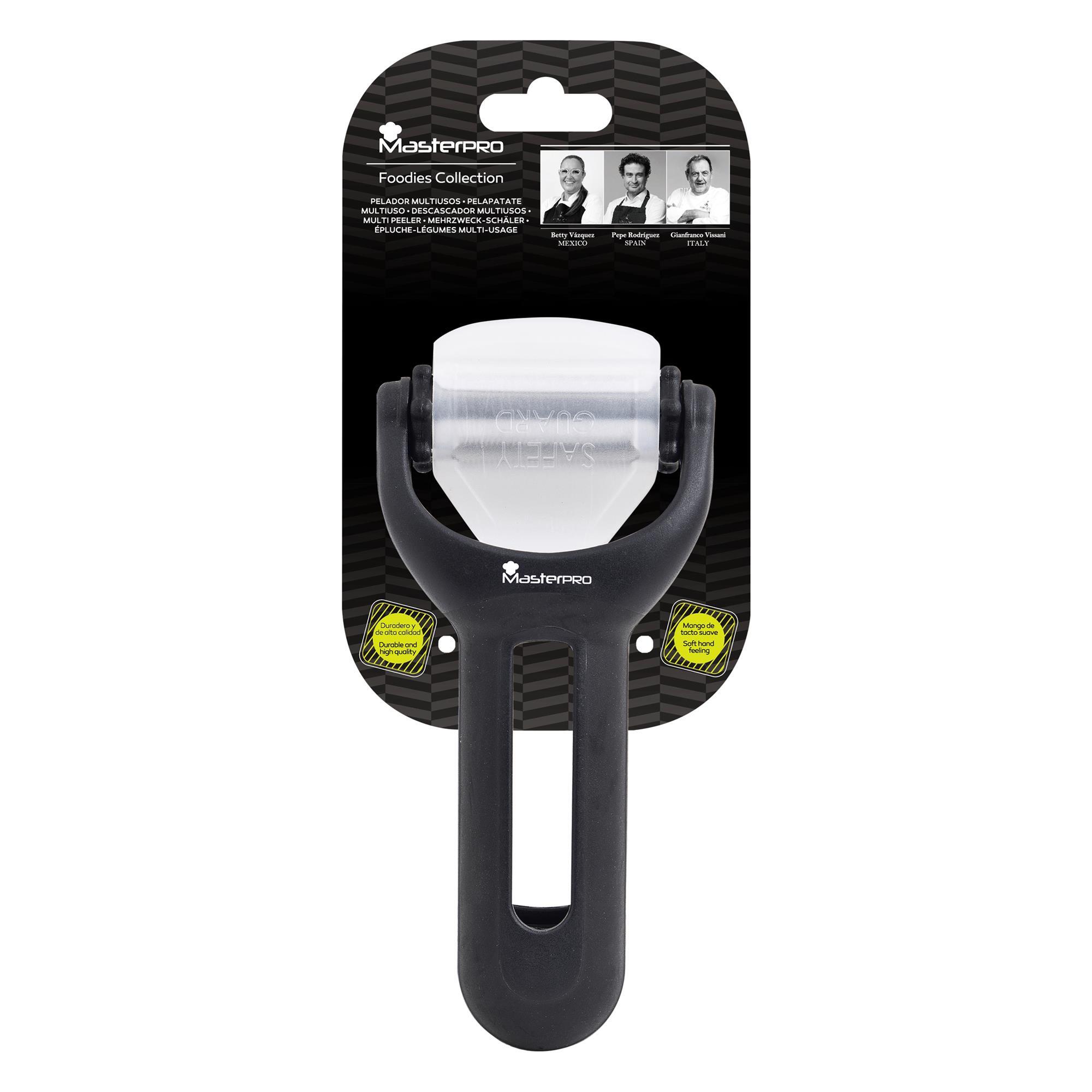 Pelador multiple en acero inoxidable foodies color negro masterpro