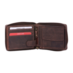 Portafoglio  da uomo In Vera pelle Made in Italy 9,5x12,5x2,5 cm