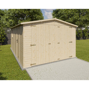 Garage - bois brut - 18 m²