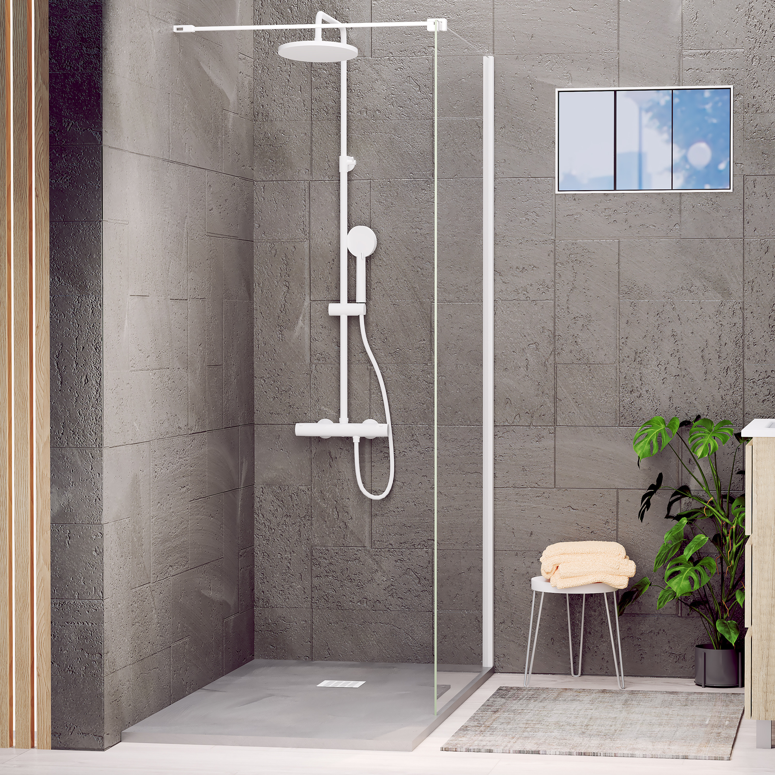 Paroi de douche Royal Blanc 90cm