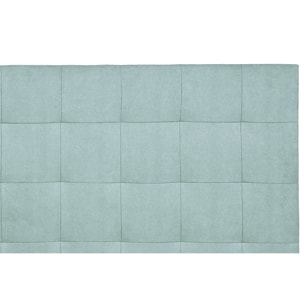 Tête de lit capitonnée en tissu effet velours vert lagon L160 cm HALCIONA