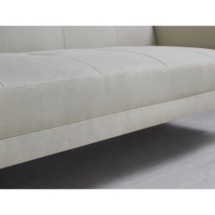 Canapé scandinave convertible 3 places en tissu beige VANSO