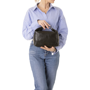 Borsa a mano  unisex In Vera pelle Made in Italy 24x19x18 cm