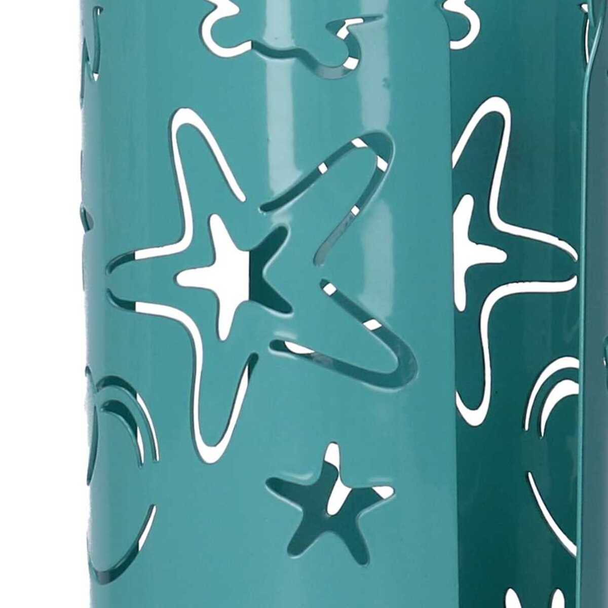 Portabicchiere in metallo mare verde acquatondo cm ø8h20