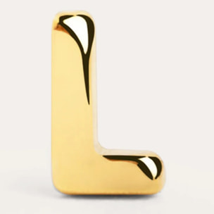 Pendiente Suelto Letter Plata Baño Oro