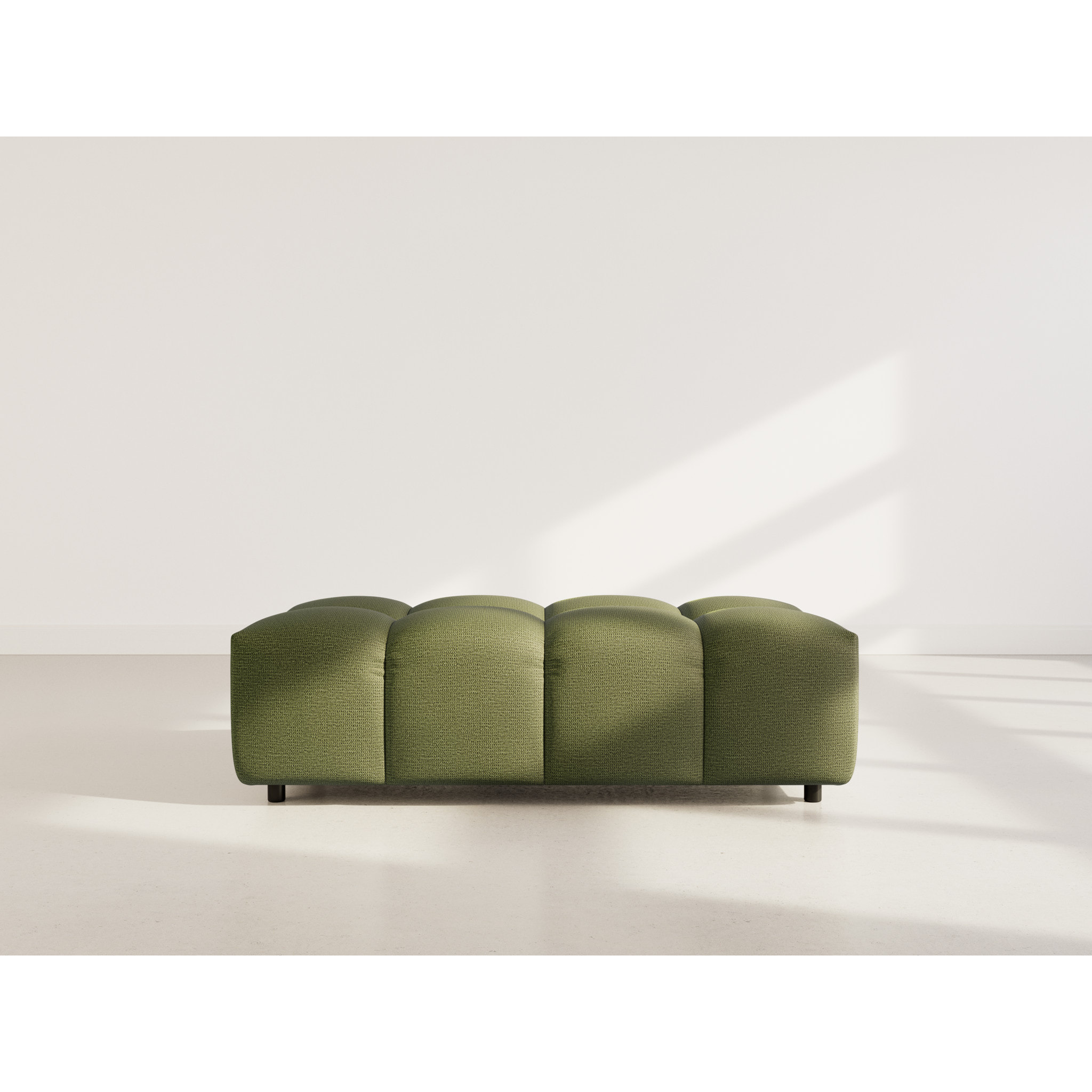 Adelaide - pouf en tissu texturé - Vert