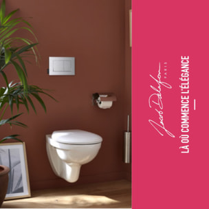 Pack WC suspendu sans bride Patio + tabouret physiologique blanc