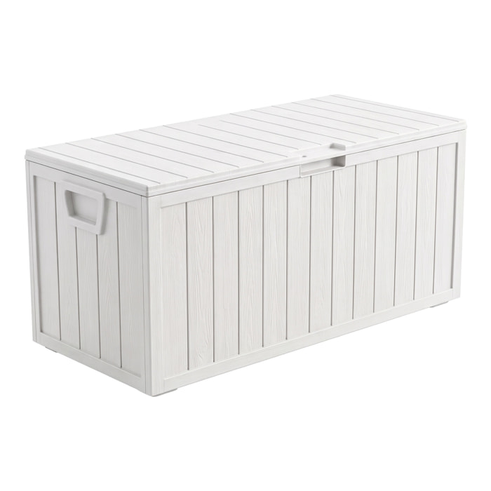 Neo 75 - Baule Portaoggetti da Giardino 110x46x53 cm 285 lt Contenitore Lucchettabile in Resina Bianco