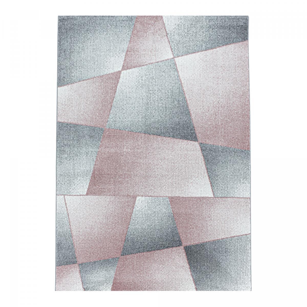Tapis salon et chambre tissé motif pastel BECA