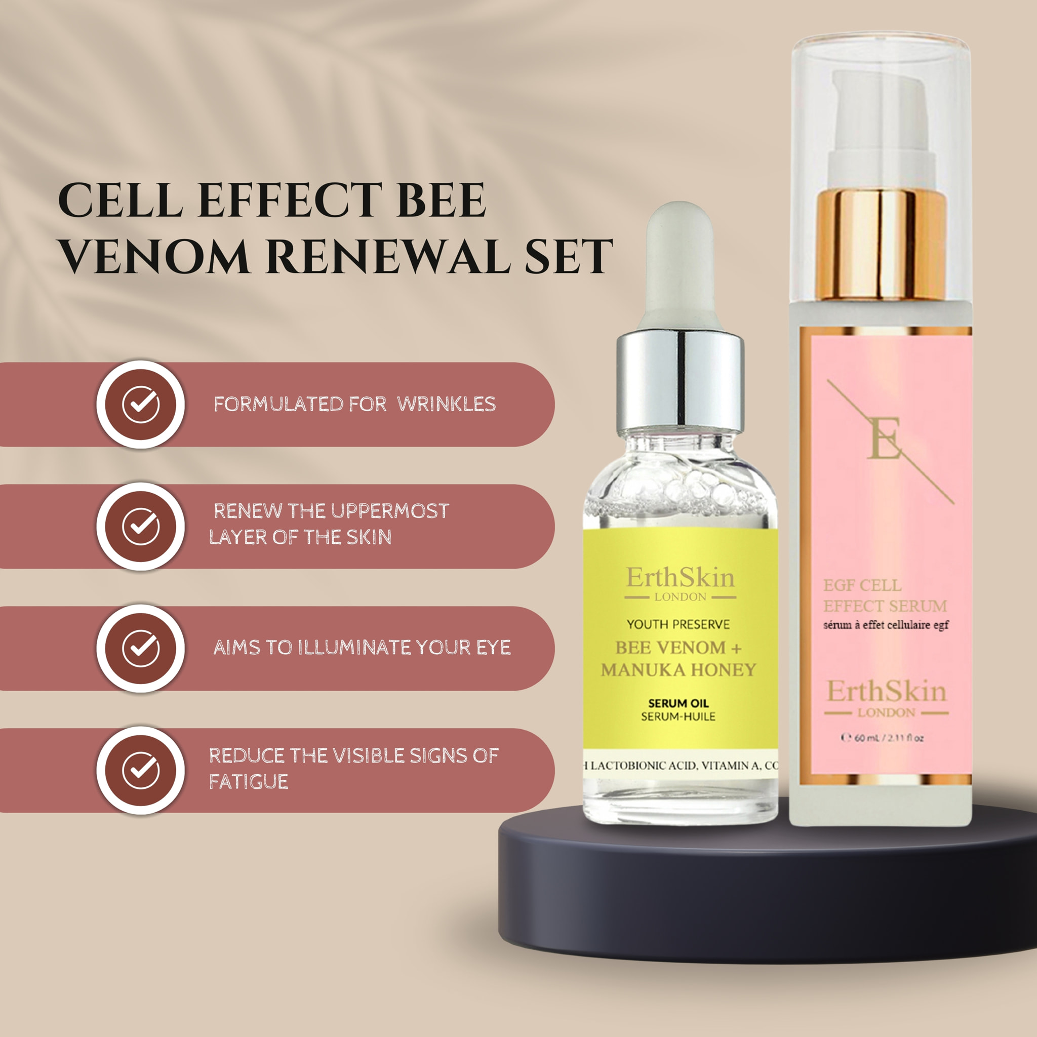 Set de aceite de abeja + sérum reparador