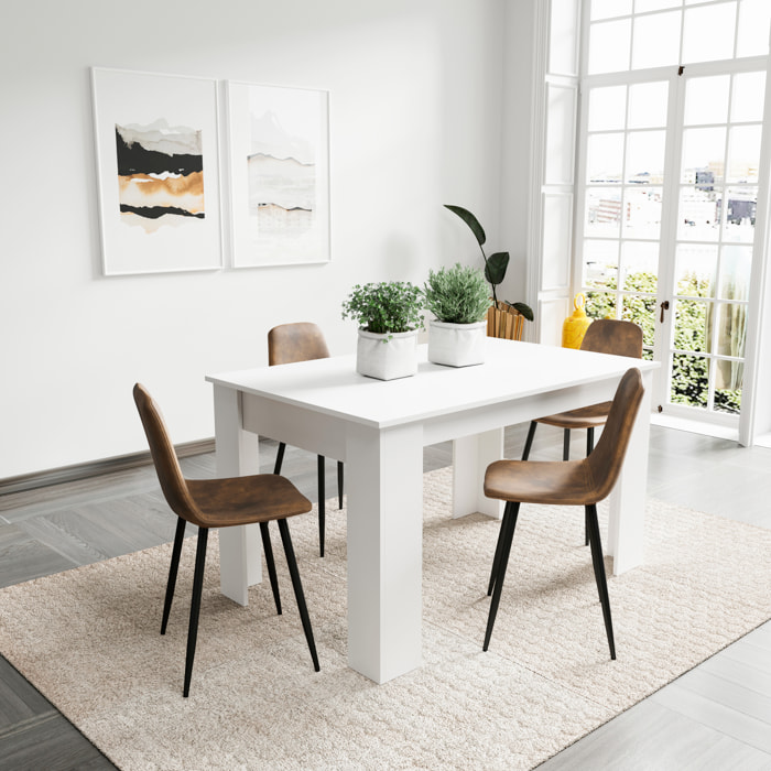 Set Di 4 Sedie In Ecopelle Per Sala Da Pranzo Ufficio Con Gambe In Metallo Stile Vintage Scandinavo Comoda Seduta Per Soggiorno Sala Riunione Marrone