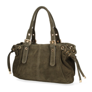 Borsa a mano da donna Made in Italy - Modello Lumena Lux - 100% pelle - 20.0 x 21.0 x 33.0 cm