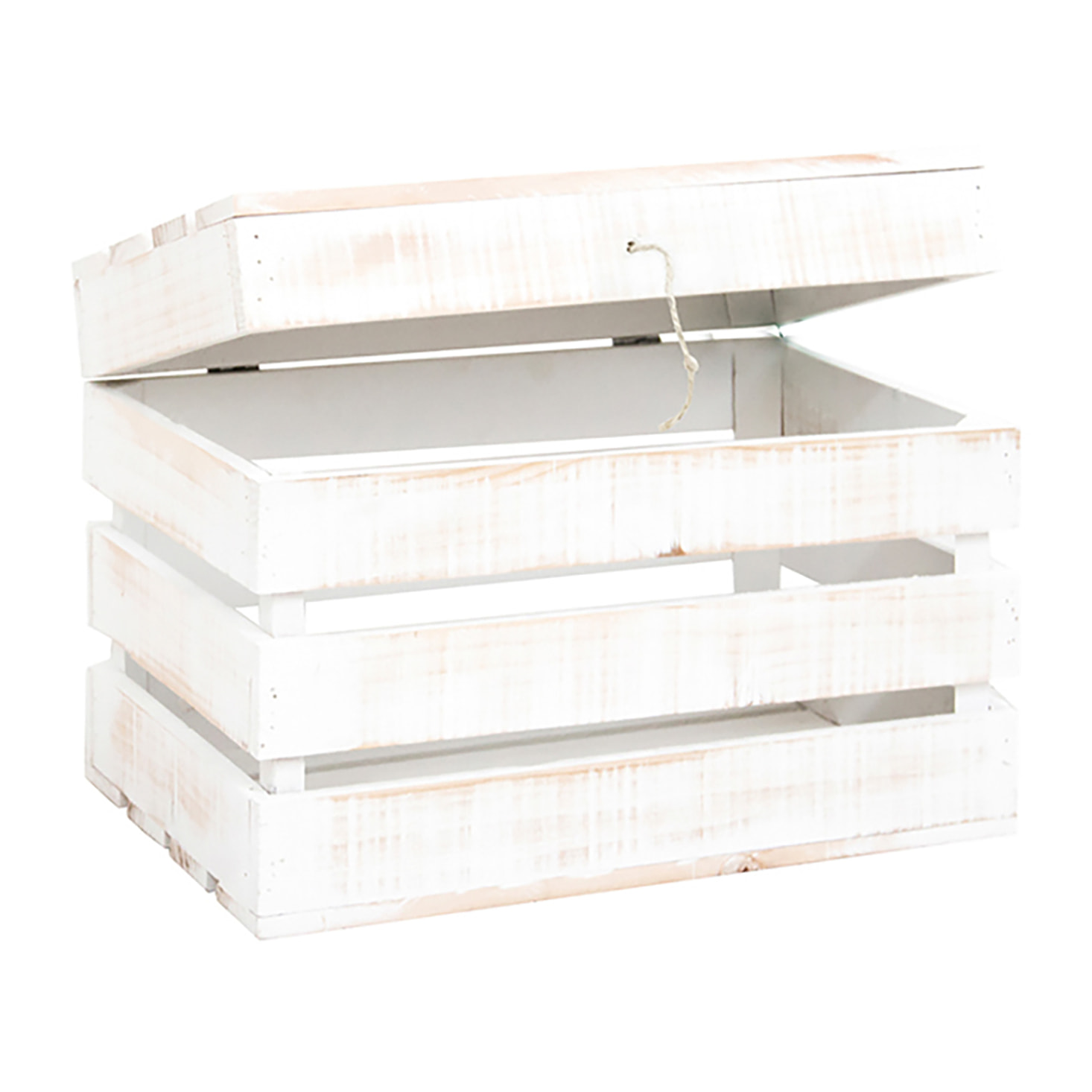Baúl de madera maciza decapado de 49x30x33cm Alto: 29.5 Largo: 49 Ancho: 33