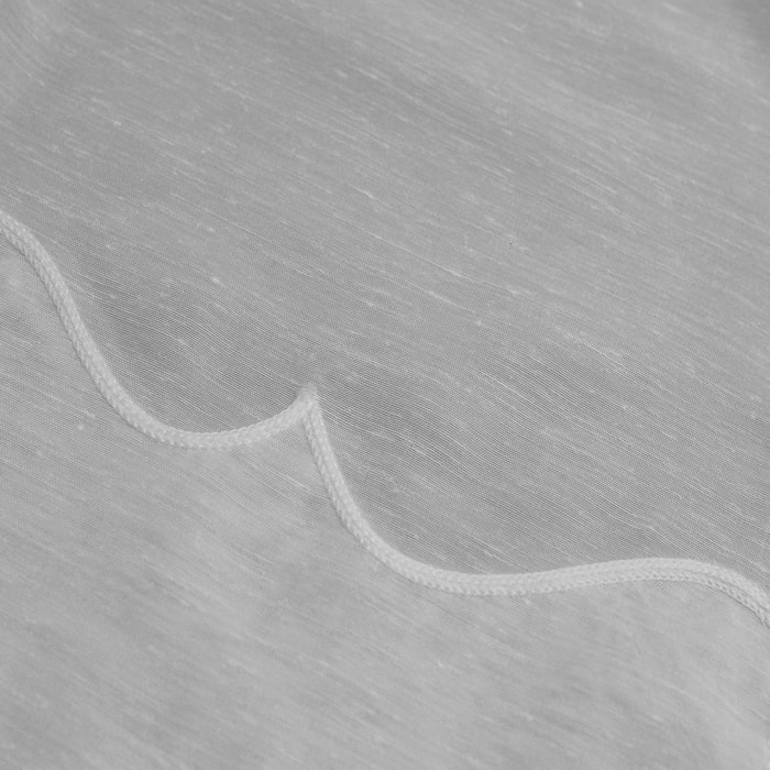Tissu en voile uni avec cornely - Blanc