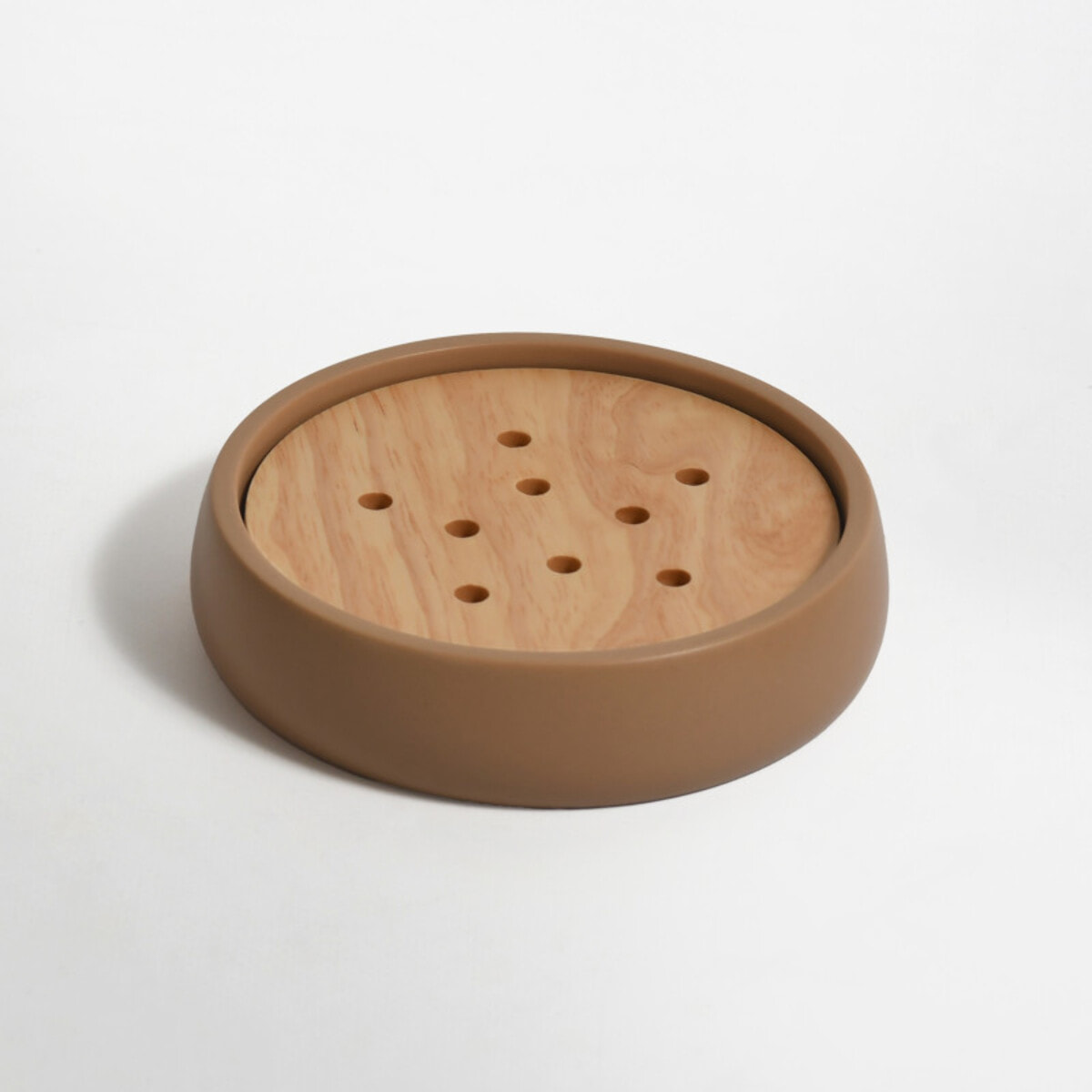 Porte savon Polyrésine & Bois SVEN cappuccino Spirella