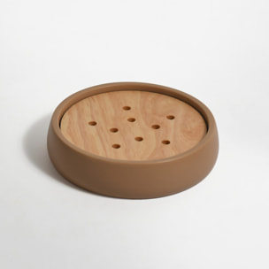 Porte savon Polyrésine & Bois SVEN cappuccino Spirella