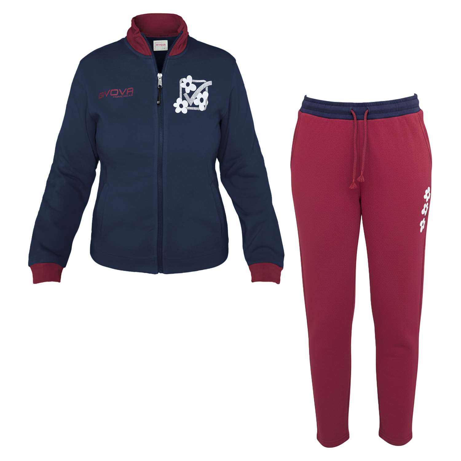 Set Homewear Donna GIVOVA Felpato Full Zip