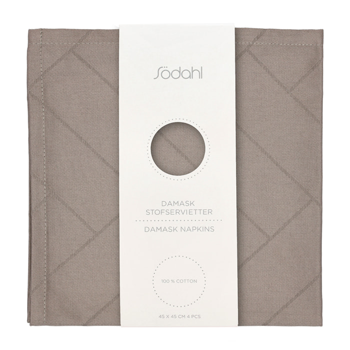 Set de 4 serviettes en tissu Tiles Damas