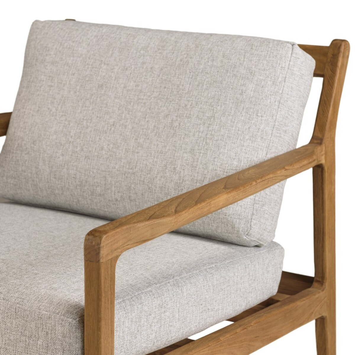 COLINE - Fauteuil de jardin en bois de teck recyclé couleur naturelle
