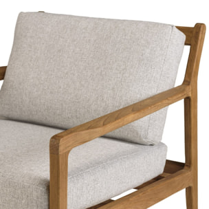 COLINE - Fauteuil de jardin en bois de teck recyclé couleur naturelle
