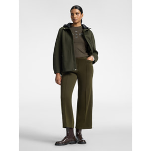 Elena Mirò - Pantaloni cropped in scuba - Verde militare