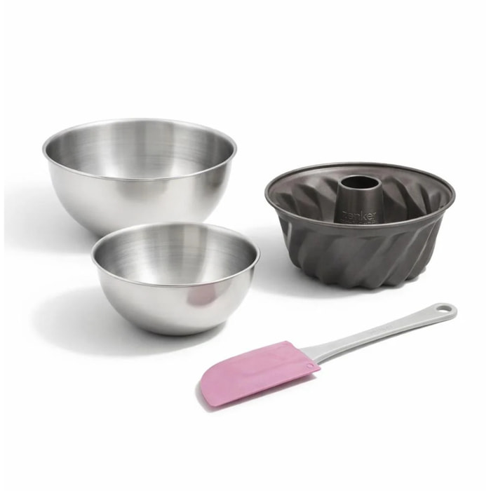 Set de 4 ustensiles de pâtisserie moule à gâteaux bols et spatule Spécial mini Spécial mini Zenker  Spécial mini