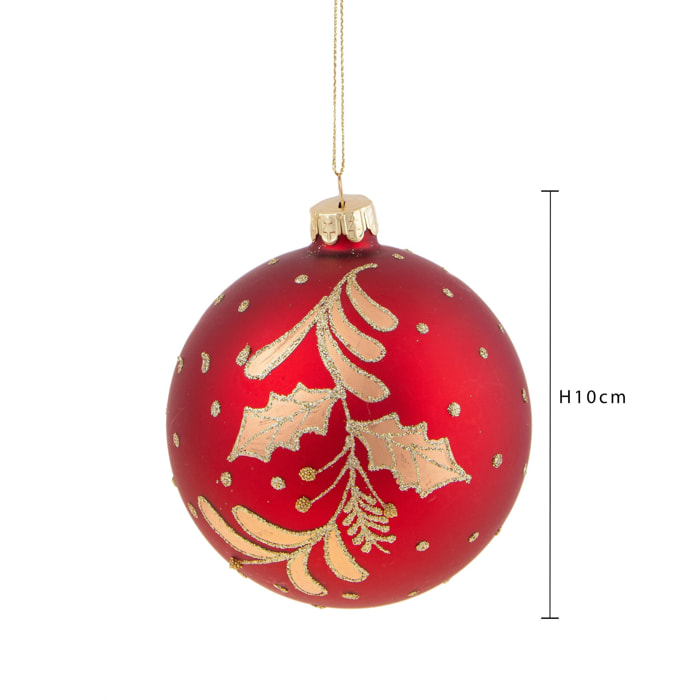 Sfera con agrifoglio - Pezzi 8 - ROSSO - Bianchi Dino SpA