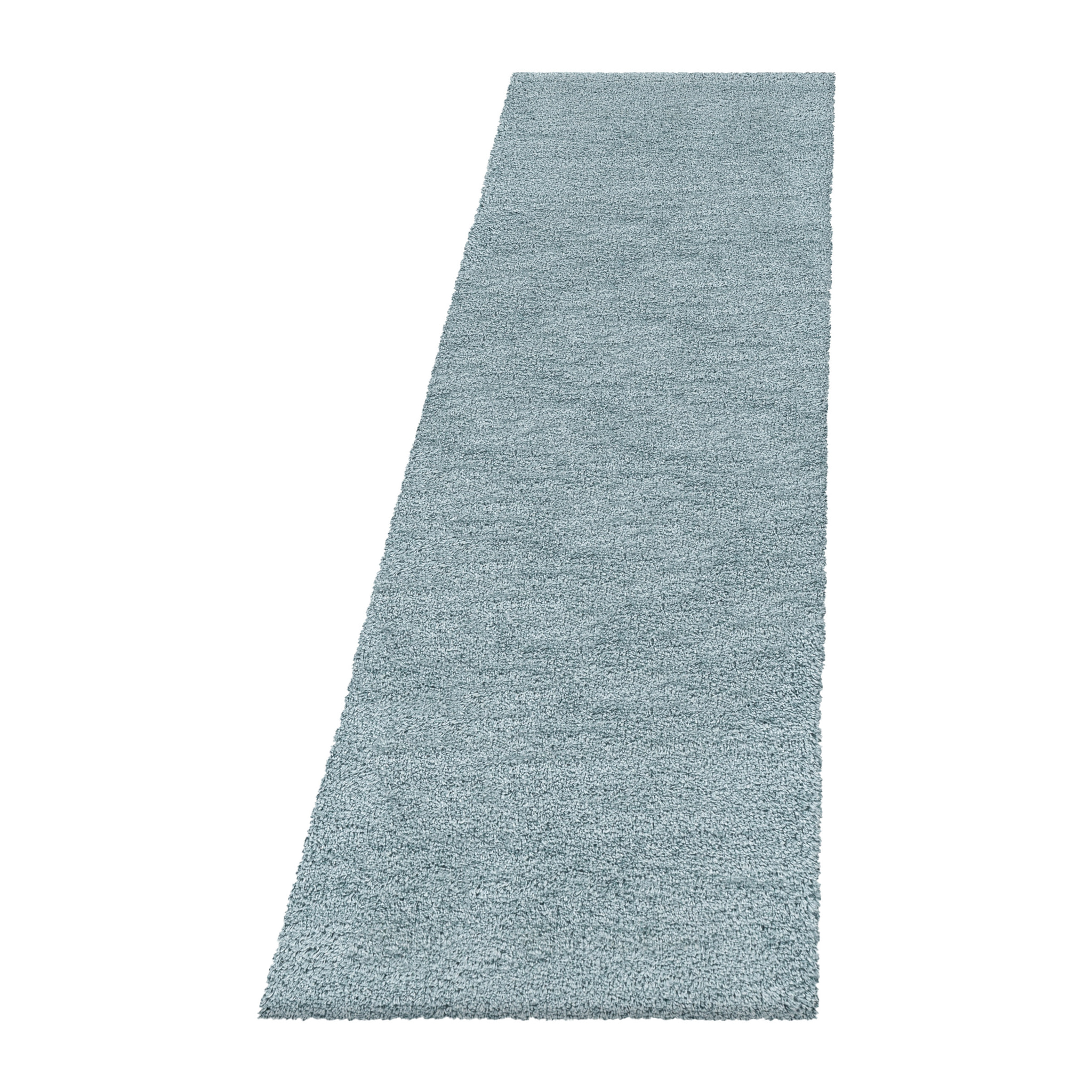 FLUFFY - Tapis shaggy uni à poils longs Bleu