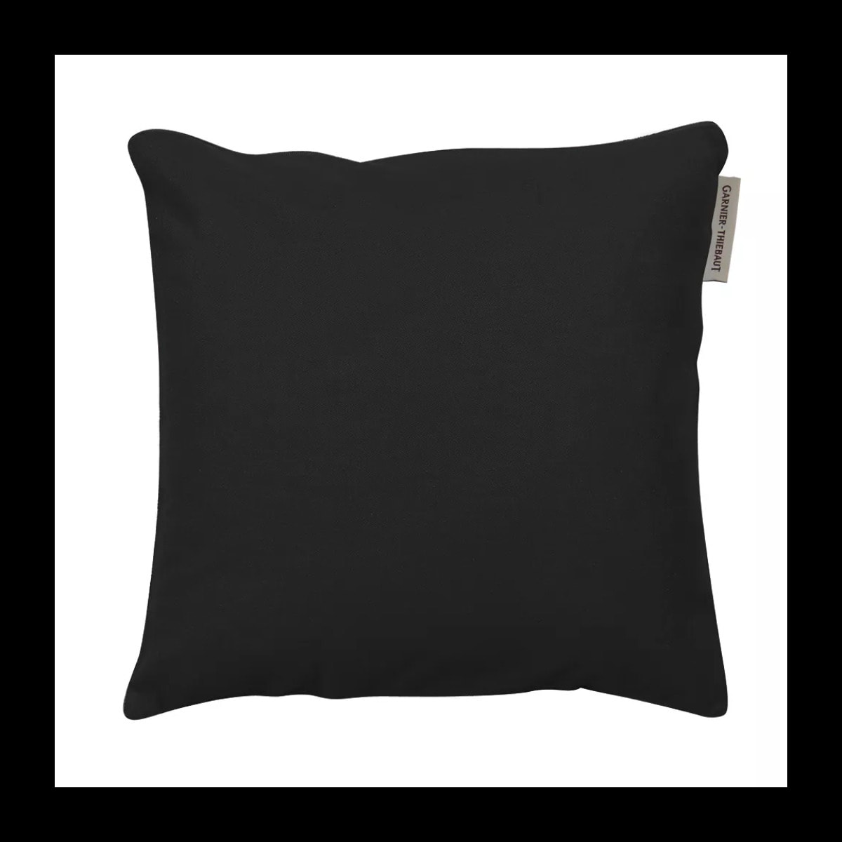 Housse de coussin pur coton 210 g/m² uni noir Confettis noir
