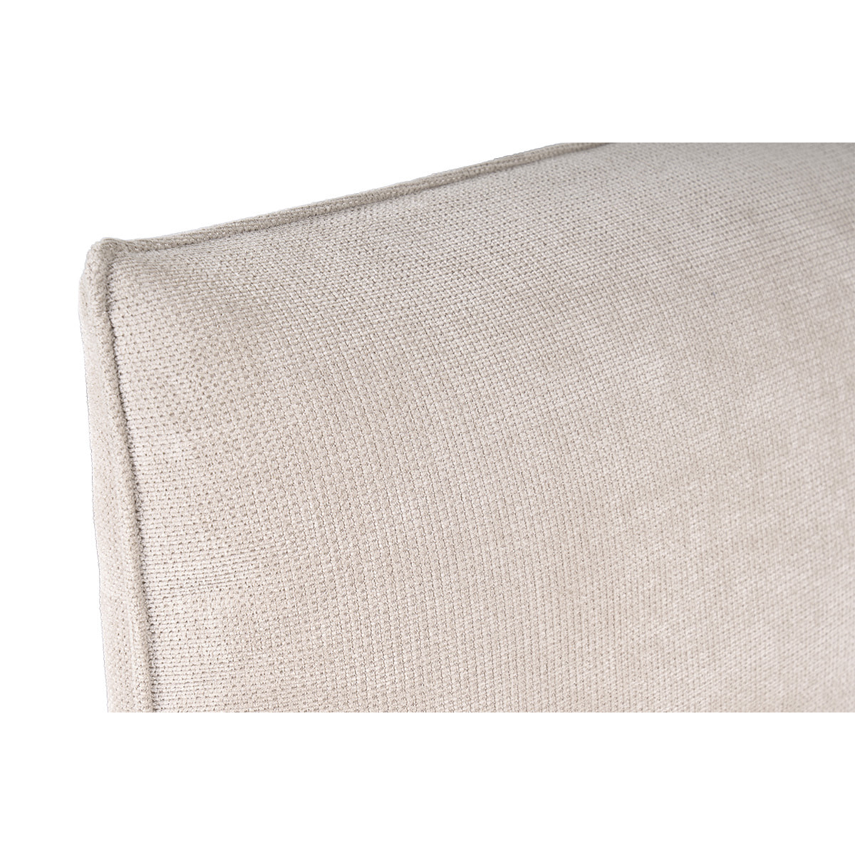 Lit coffre 2 places 160x200 cm en tissu chenille beige VIGO