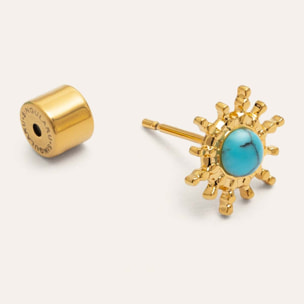 Pendiente Suelto Solea Acero Baño Oro