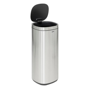 Poubelle en métal gris 50L
