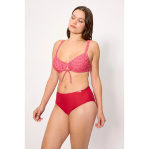 Slip bikini midi modellante Rosso