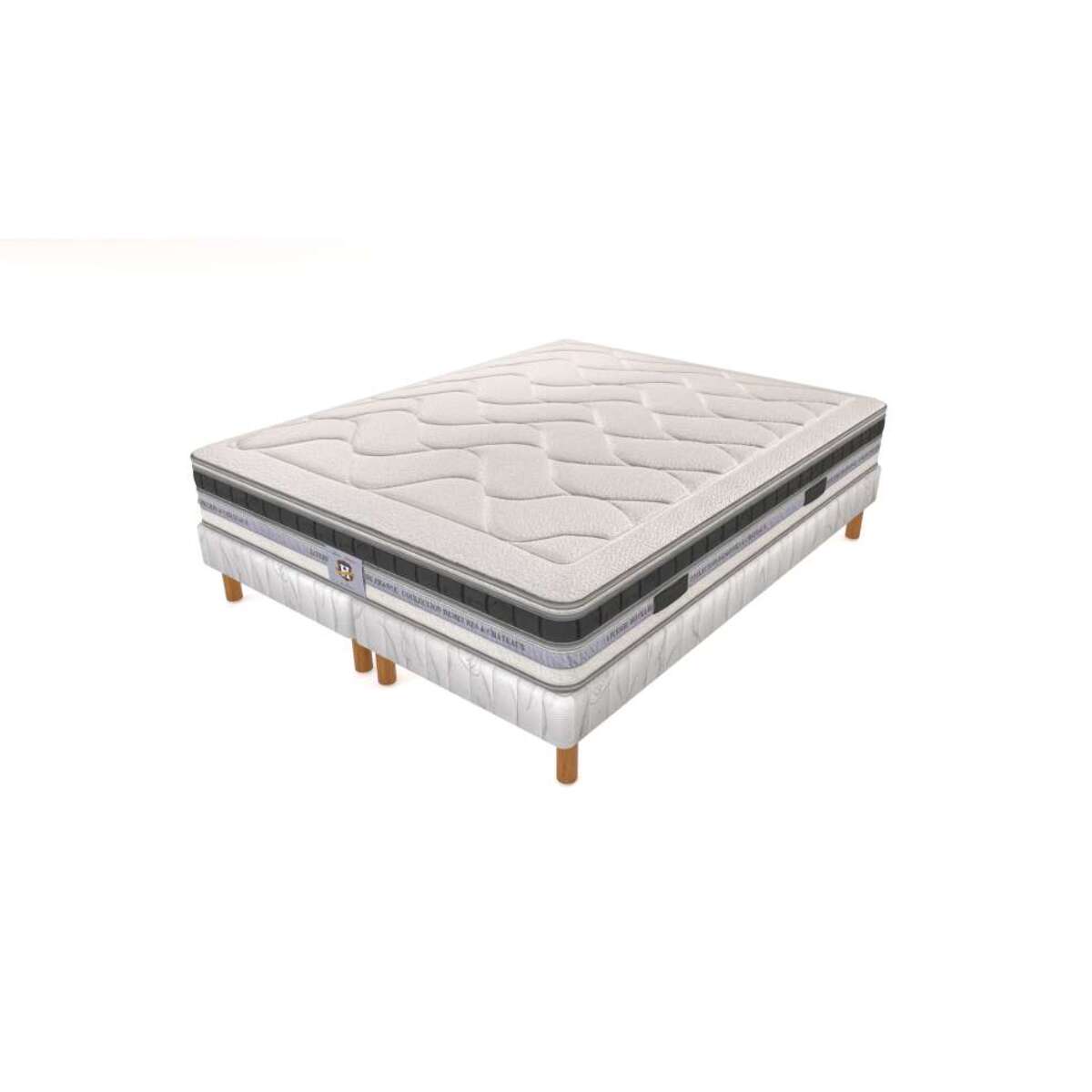 ENSEMBLE Cheverny - Matelas 2 Places + 2 Sommiers